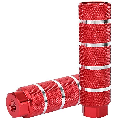 BMX Fahrrad Pegs, Aluminiumlegierung Hinten Fußpedal Fussraster Achsverlängerung Pedal Universal Stunt Peg Achse Fußrasten Stuntpedal Fahrradzubehör für Mountainbike Rennrad Erwachsene Rot