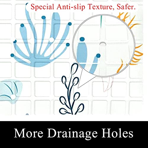 Tapis de baignoire lavable en machine antidérapant corail doux - 3