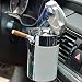 Geekercity Car Cigarette Ashtray Portable Auto Smokeless Tobacco Tray with Car Travel LED Blue Light Air Vent Cup Holder (White)