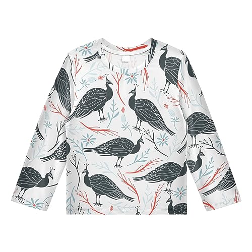 Image of CaTaKu Boys Swim Shirt Long Sleeve Rash Guard for Boys Toddler Rashguard Water Sun Shirt UPF+ 50 Swimwear