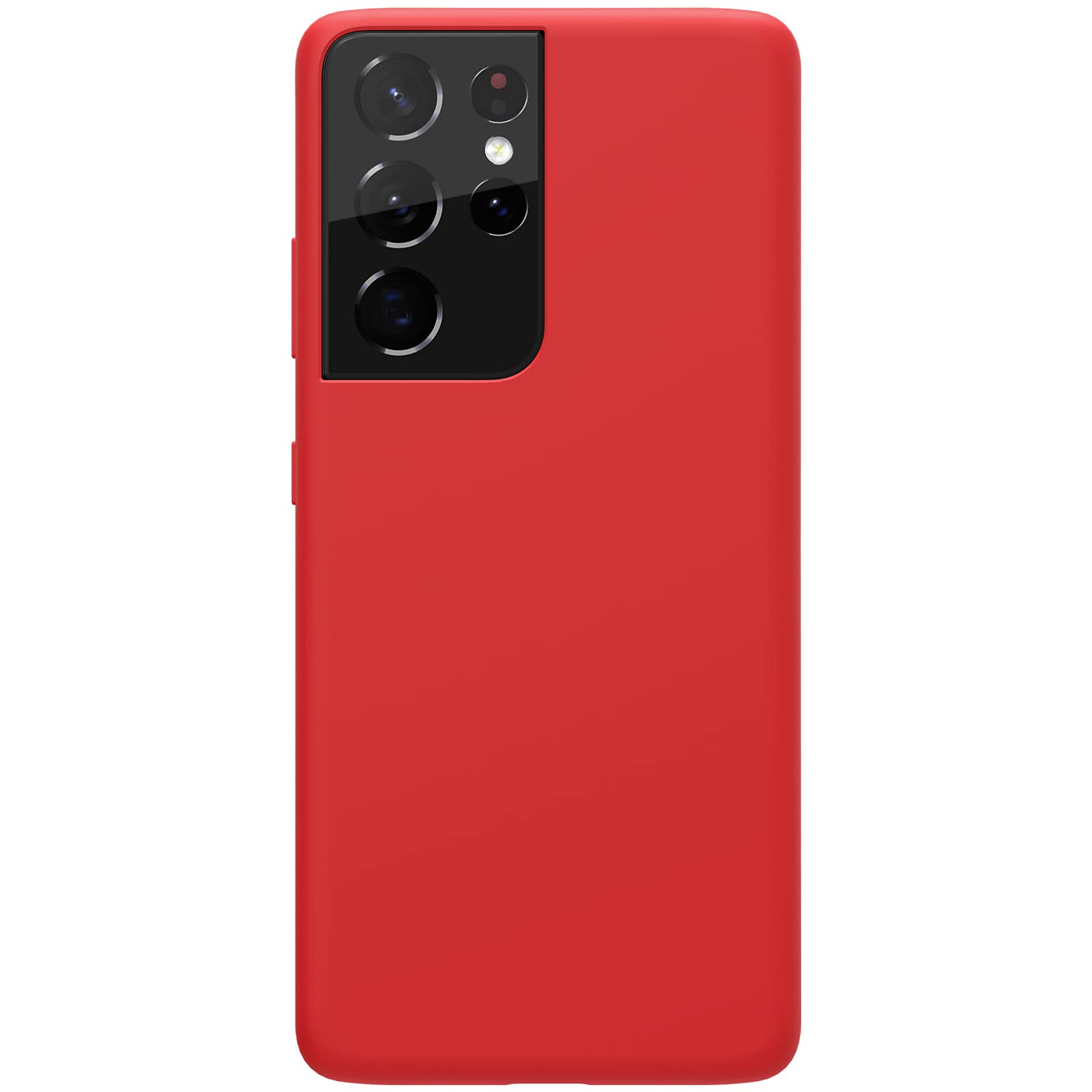 Nillkin Case for Samsung Galaxy S21 Ultra S 21 Ultra (6.8" Inch) Flex Pure Case Liquid Silicon Finish Anti Finger Print with Inner Microfibre Lining Red Color-picture-23