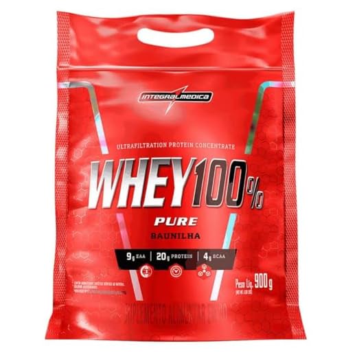 Pouch De Whey 100% Puro Sabor Baunilha 900g - Integralmédica