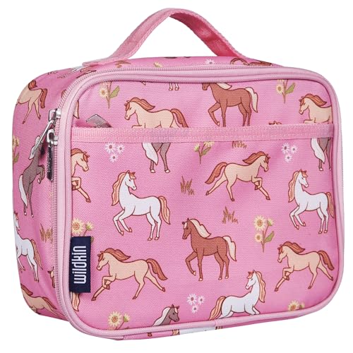 Image of Wildkin Kids Insulated Lunch Box, Wild Horses | Insulated, wipe-clean lunch box - coordinates with matching Wildkin backpacks