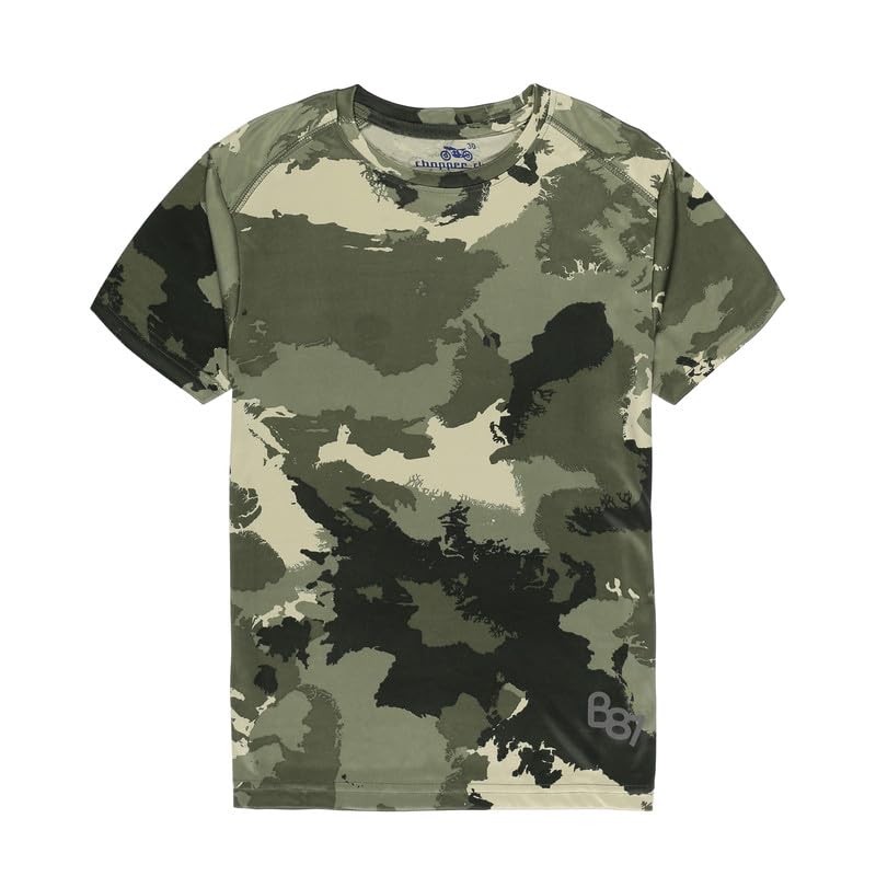 Image of chopper club Boys Sports T Shirts in Zipdry Fabric Regular Fit Moisture Wicking Polyester