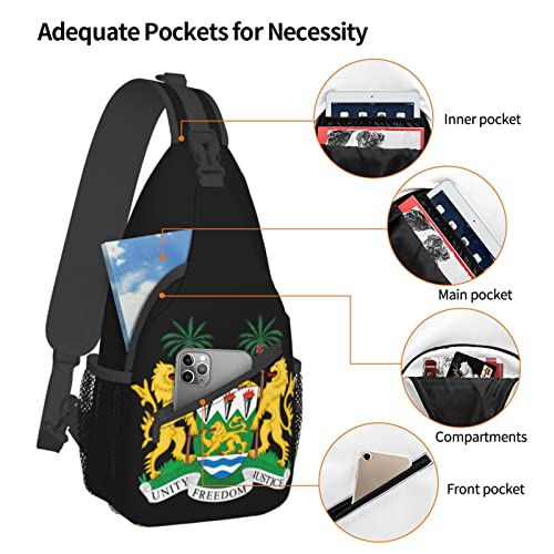 Mochila Bandolera Unisex National Emblem Sierra Leone miniatura 5