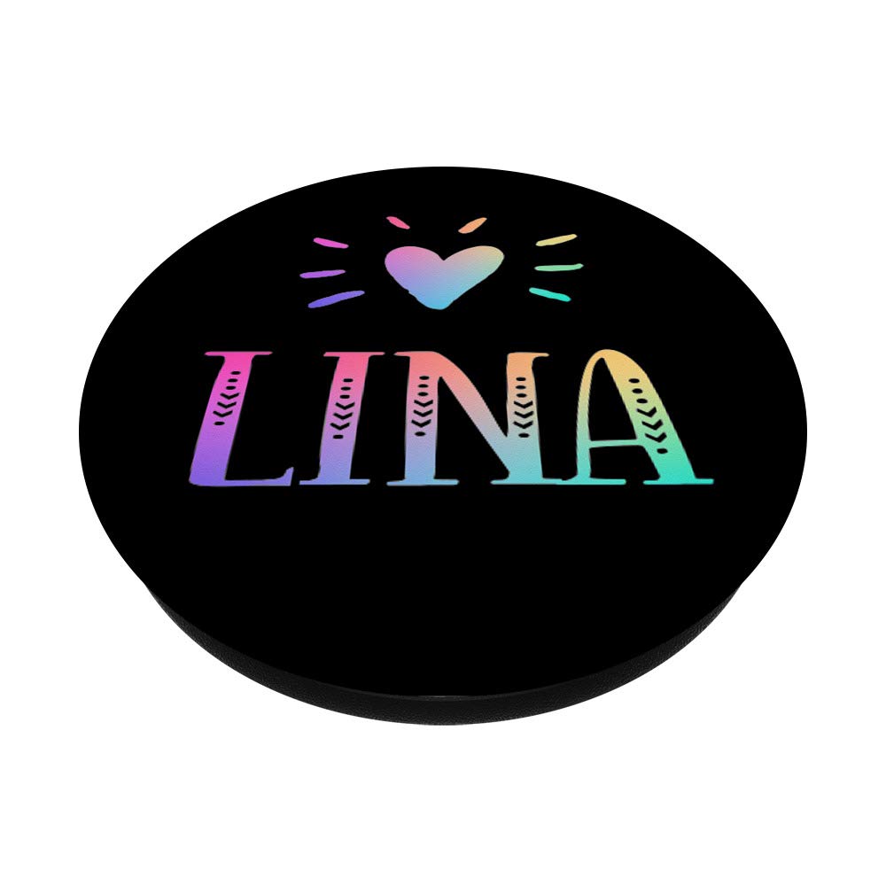 Amazon.com: Lina Gift Heart Rainbow Watercolor Love Name Lina