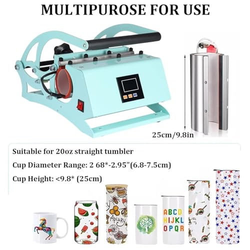 Máquina de termofijado para tazas, 9-20oz con panel digital miniatura 6