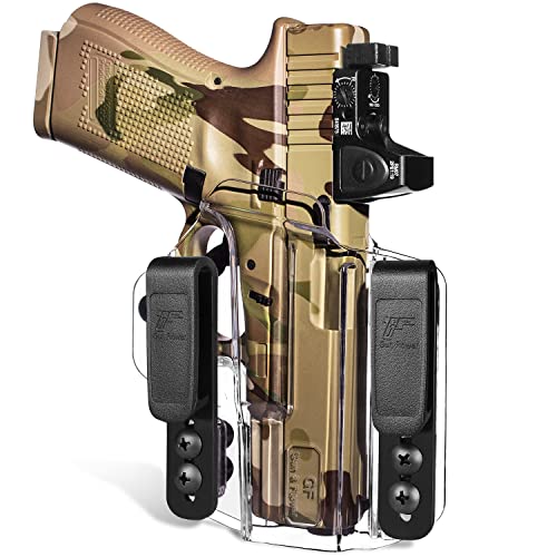 GUN & FLOWER IWB Concealed Carry Holster, Compatible with S&W M&P Shield Plus/Shield/Shield M2.0 9mm/.40 3.1'' Barrel Pistol, Adj.Cant & Retention | Fiber-Reinforced Polymer & Kydex Optional