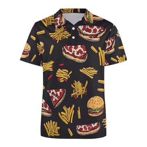 Polo de manga corta para mujer transpirable de ocio con estampado original de comida 5