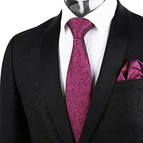 Image of Alizeal Mens 3.15'' Natural Flower Pattern Tie with Floral Pocket Square Set