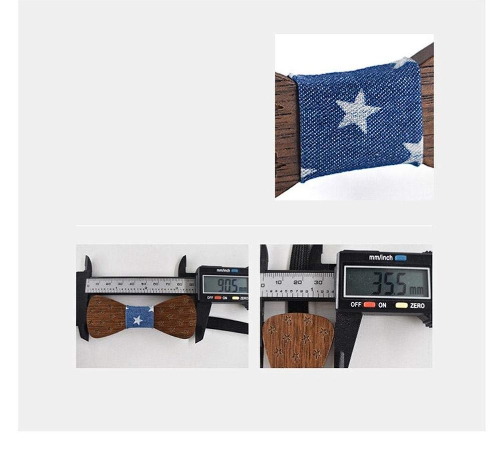 Papillon In Legno Per Ragazzi - Blu Nero, Misura Regolabile Per Matrimoni E Feste - Foto 4