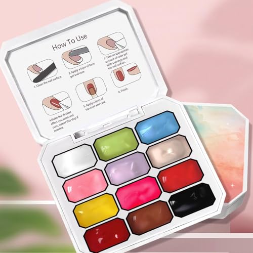 Set de 12 colores esmalte gel para uñas miniatura 4