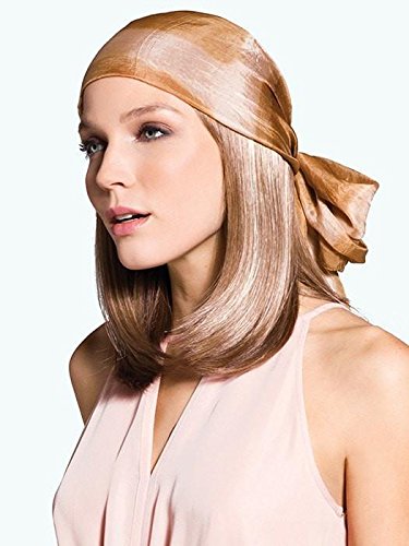 Halo Hairpiece Color Creamy Toffee Rooted - Rene of Paris Wigs 14" Long Women's Synthetic Toppiece Detachable Fringe Bangs