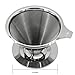 Pour Over Coffee Dripper Reusable Stainless Steel Coffee Maker for Travel, Camping, and Home Use, Single Layer Filter, Includes Gift Box!