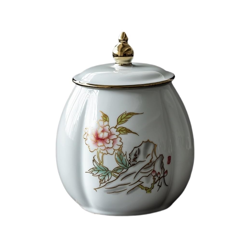 Contenitori per Dispensa Barattolo di stoccaggio for alimenti sigillato in stile cinese creativo, barattolo for tè, caffè, noci, barattolo sigillato for alimenti da cucina Contenitori in Ceramica per