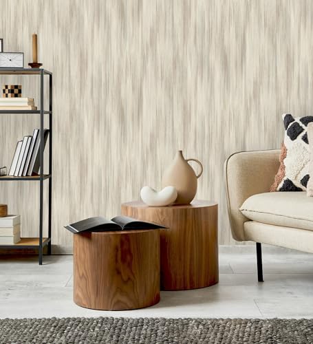 Papier peint dégradé vertical à effet textile chic beige GAULAN 682936 - 8