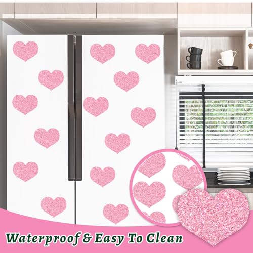 FYSUIMU 16 Imán Decorativo Forma Corazón Rosa miniatura 4