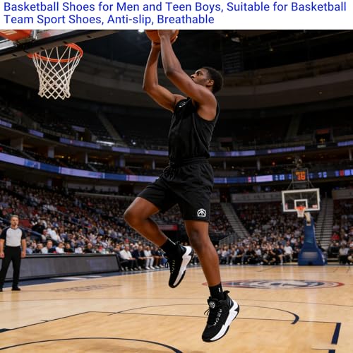 Image of Beita Mens Basketball Shoes High Upper Breathable Sports Shoes Anti Slip