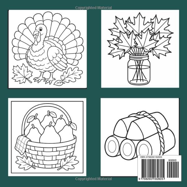 Large Print Fall Coloring Book: Bold, Simple and Relaxing Designs for Adults and Teens image 3