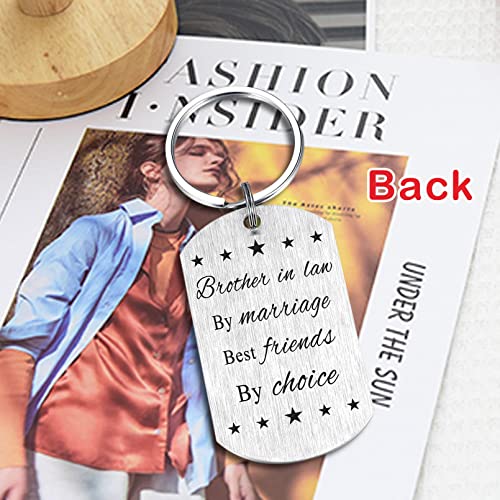 Emideary Brother-In-Law Gift - Brother In Law By Marriage Best Friends By Choice Keychain For Brother-In-Law - Worlds Okayest Brother In Law Birthday Christmas Presents #TOP3