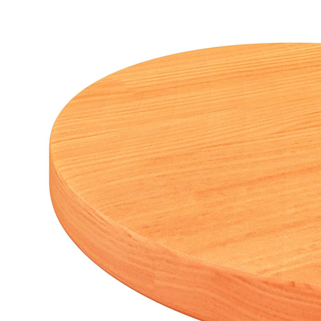 Tischplatte Rund Wachsbraun Ø30x2,5 cm Massivholz Kiefer Holzplatte als Ersatzplatte für Möbel DIY Zubehör zum Bauen und Renovieren in Küche Büro Wohnzimmer