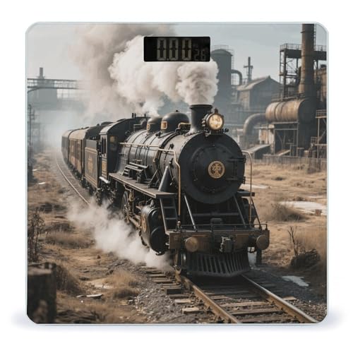 Báscula de baño digital Steam Train con vidrio templado