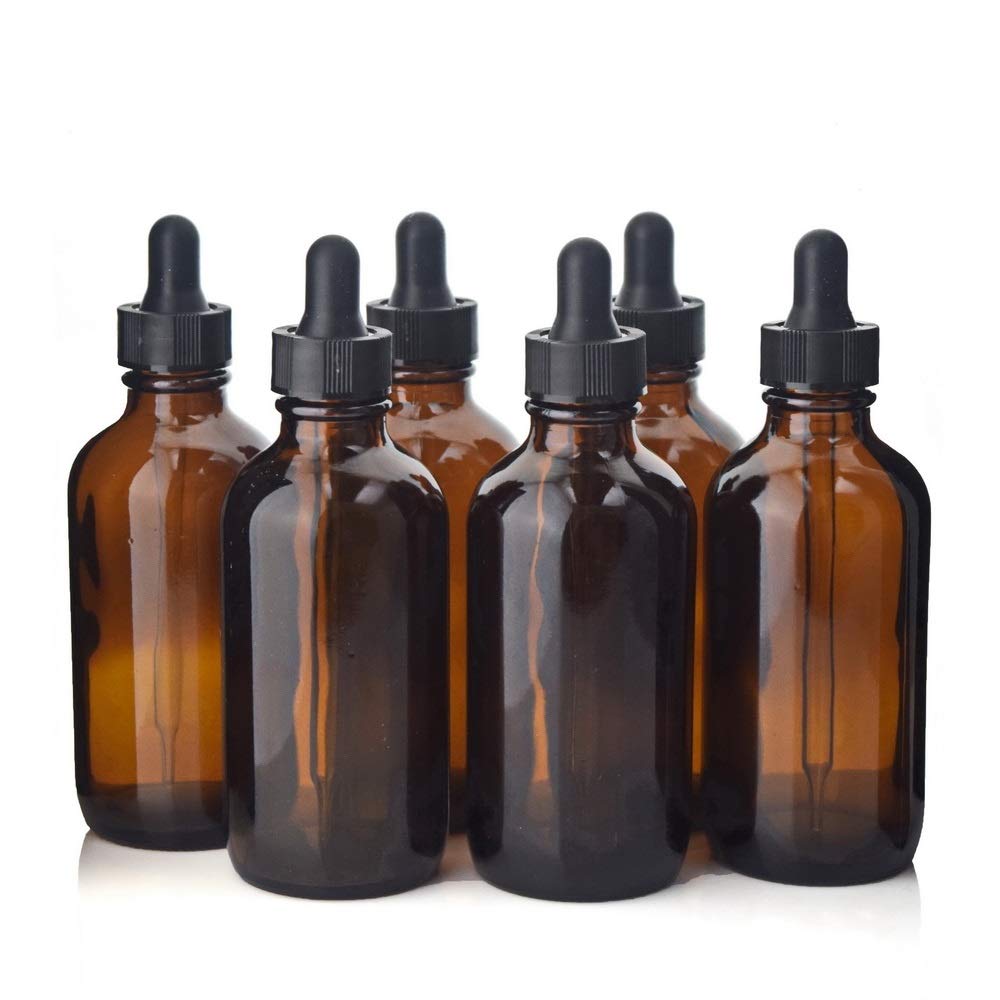 Generisch X-BAOFU 6 stücke 120 ml Faller Flasche leer Bernstein Glas Pipette for ätherische öle Organ Labor chemikalien spendung e flüssigkeit aromatherapie 4oz