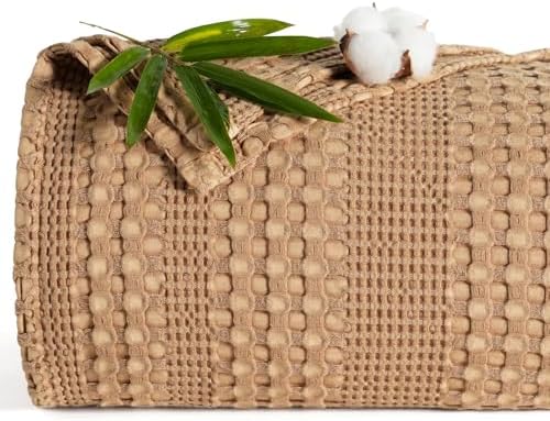 PHF Stone-Washed Cooling Waffle Blanket - Queen Size, Lightweight...