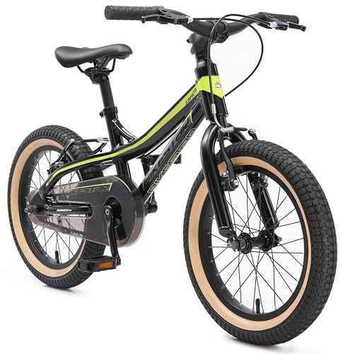 BIKESTAR Bicicleta Infantil Aluminio para niños y niñas a Partir de 4 años | Bici 16 Pulgadas con Freno en V | 16' Bici de...