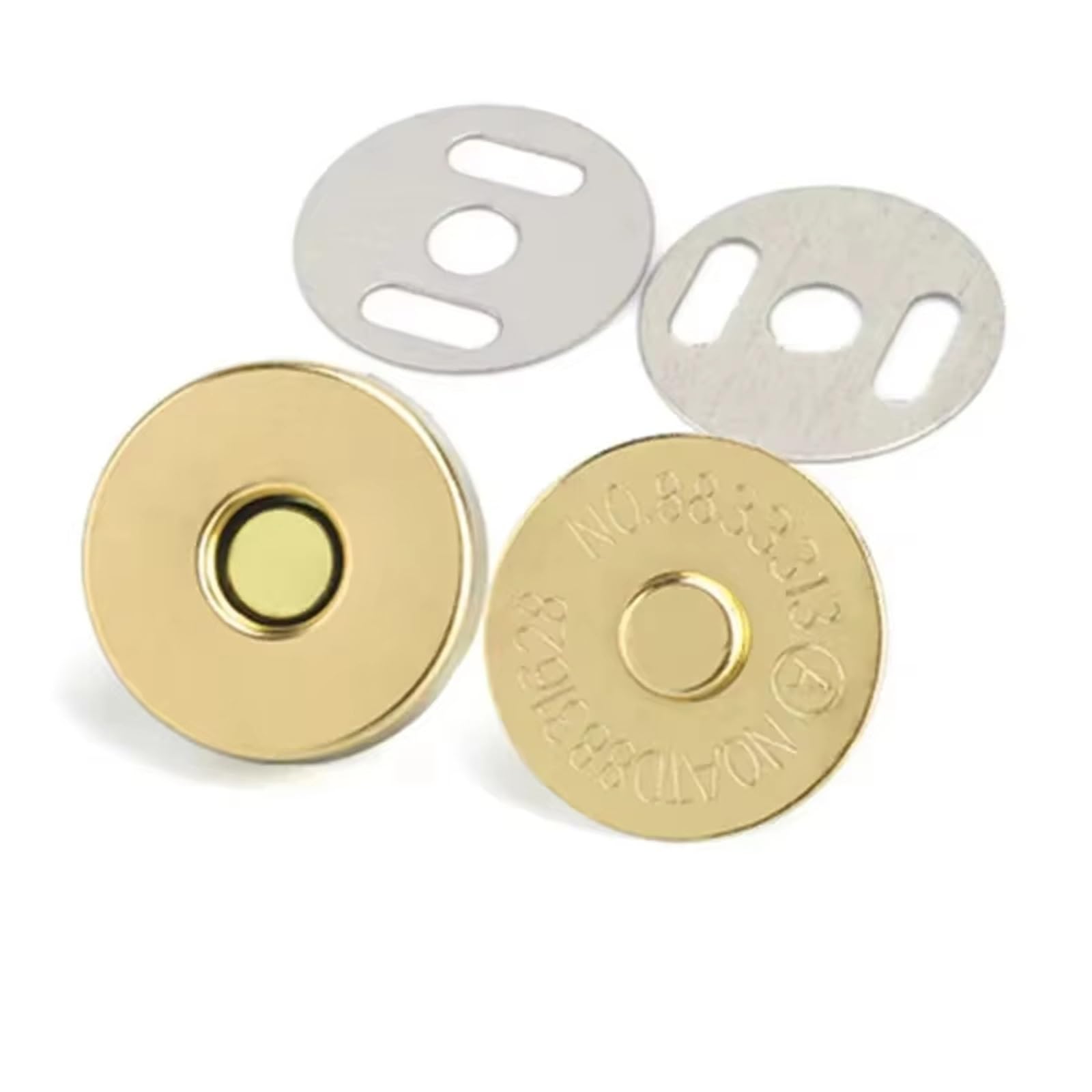 Magnetic Press Studs 10sets/lot Magnetic Snap Fasteners Clasps Buttons Handbag Purse Wallet Craft Bags Parts Accessories(Golden,1.4cm)