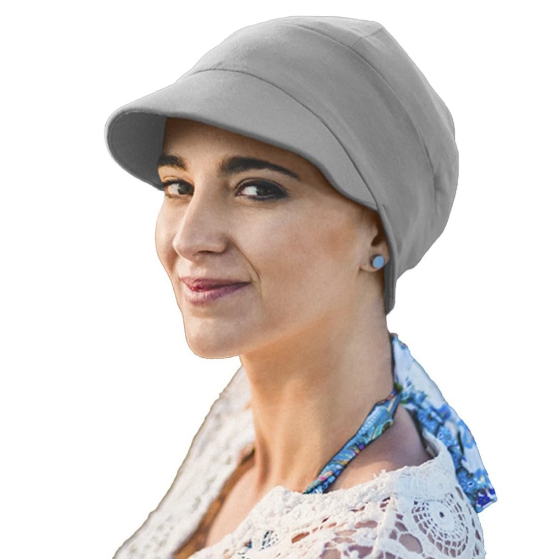 CAREBELL Capri Casquette avec visière en bambou pour chimiothérapie ou alopécie