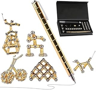 Ousyaah Decompression Magnetic Pen Decompression Creative Variety Pen Multi-functional Magnet Pen Stress Relief Toy Pen Office Writing Pen (Set3 Black)
