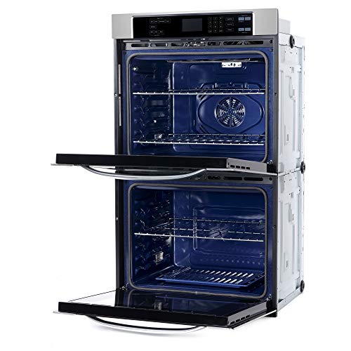 Cosmo COS-30EDWC 30 in. Electric Double Wall Oven with 5 cu. ft. Capacity, Turbo True European Convection, 7 Cooking Modes, Self-Cleaning in Stainless Steel