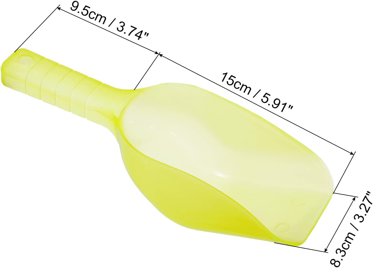 PATIKIL 12oz Ice Scoop, 1 Pack Plastic Ice Maker Shovel for Kitchen Bar Party, Yellow