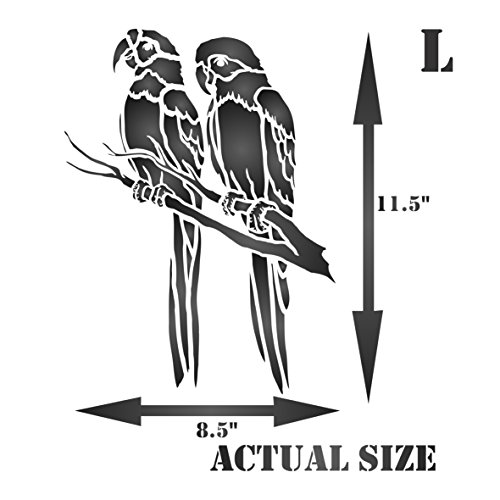 Stencil per pappagallo, 21,5 x 29 cm (L)