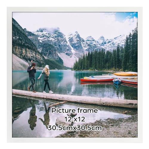 Giftgarden Marco 30x30, Marcos de Fotos Blanco de PVC, Perfecto para Enmarcar Paisajes, Retratos, Obras de Arte y Fotografías, Ideal Opción para Espacios de Arte, Oficinas y Hogares