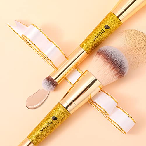 Ducare Makeup Brushes Double Ended Foundation Powder Brush Concealer Brush Perfect For Rounded Taperd Liquid, Cream, Powder,Blending, Buffing #TOP6