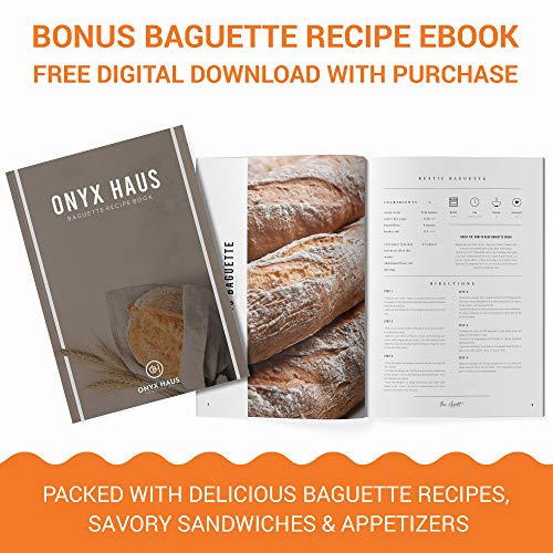 image for Onyx Haus French Bread Kit - Baguette Pan for Baking, Silicone Baking 