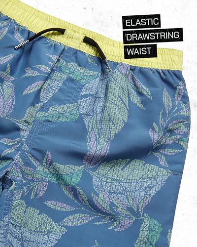 Image of Volcom Baby Boys Swim Set - 2 Piece Short Sleeve Swim Shirt Graphic Tees & Board Shorts - Infant Toddler Little Boys Swimsuit