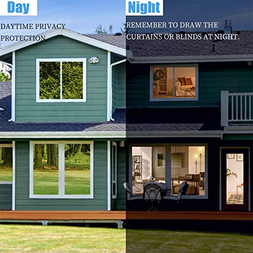 ConCus-T One Way Window Film, Heat Control Sun Blocker, Anti Glare Blackout Mirror Effect UV Solar Film, Static Cling - Image 4