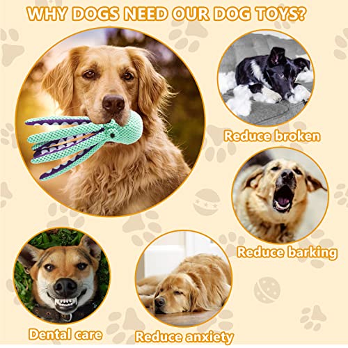 Adsdia Squeaky Dog Toys For Large Dogs/Small Chew Toys/Squeaky Plush Toys/Tough Chewers Toys/Toy Stuffed Dog/Dog Medium Dogs/Large Puppy Small, Medium, Dogs, Green, 5.24X4.53Inch #TOP2