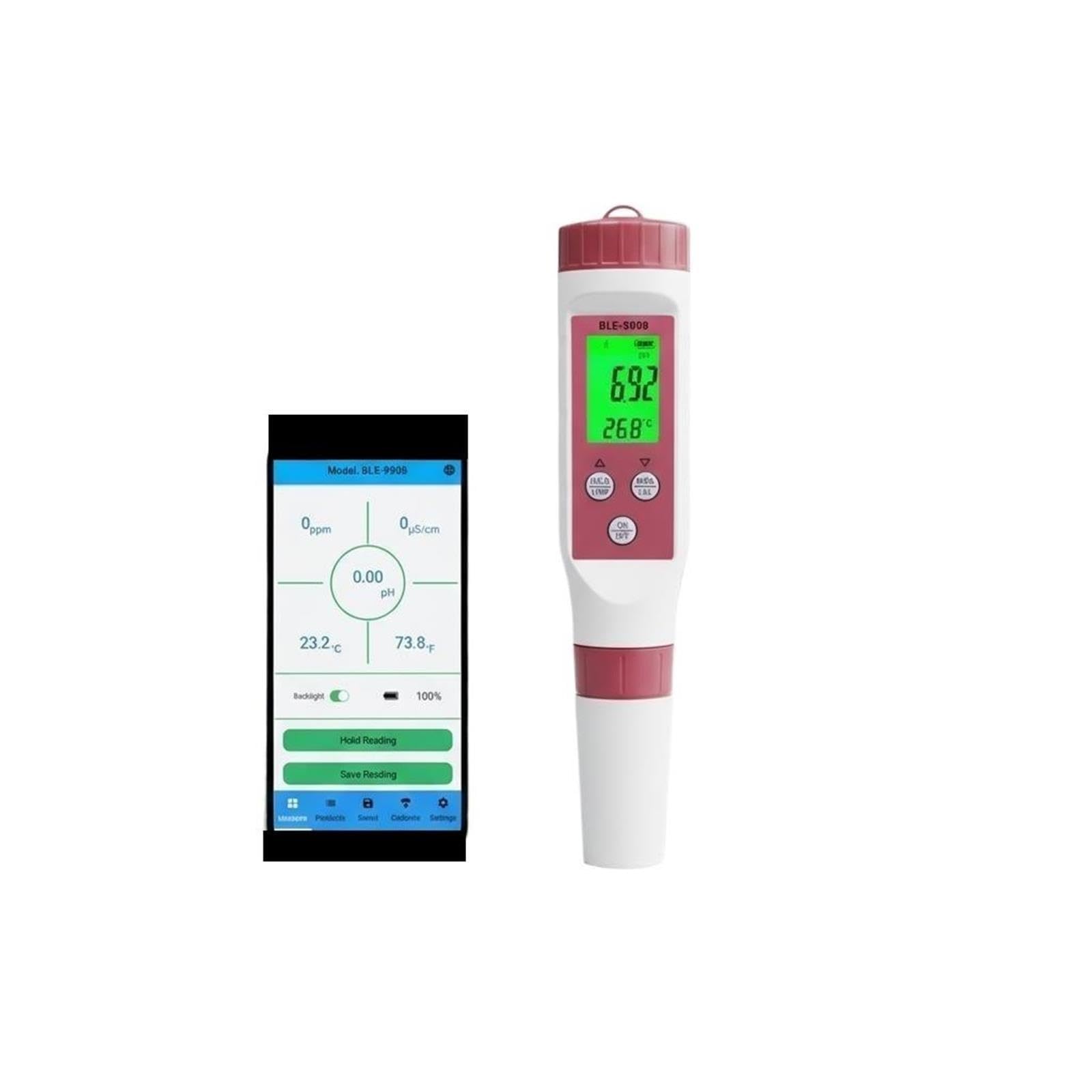 Probador de PH de Calidad del Agua 4 en 1, medidor TDS EC para analizador de Calidad de Agua Potable y Acuario