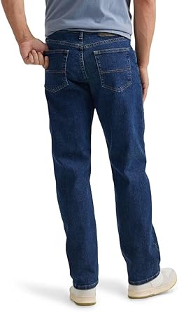 Wrangler Authentics Comfort Flex Waist Relaxed Fit jeans voor heren, Licht steenwassing, 42W / 34L