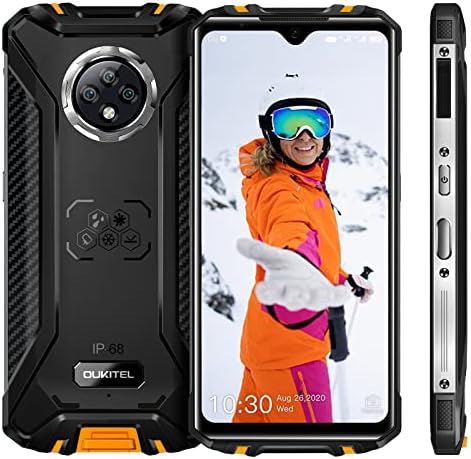 OUKITEL WP8 Pro Unlocked Rugged Smartphone, 6.49 inch Display 5000mAh Rugged Cell Phones 4GB RAM+64GB ROM IP68 Waterproof Unlocked Phone Dual SIM 16MP Rear Triple Camera NFC, Orange