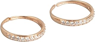 zavya 925 Sterling Silver Cubic Zirconia Rose Gold Plated Toe Ring | Gift for Women and Girls | With Certificate of Authenticity and 925 Hallmark-picture-24