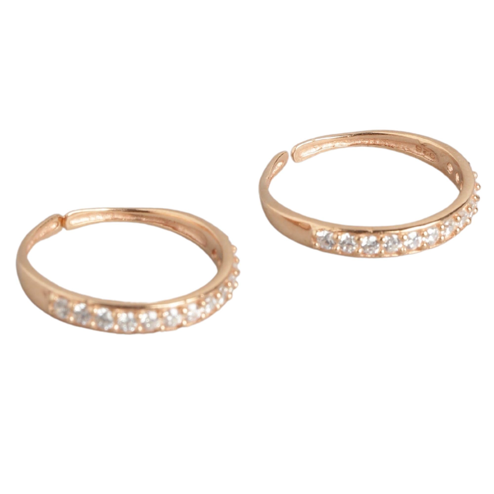 zavya 925 Sterling Silver Cubic Zirconia Rose Gold Plated Toe Ring | Gift for Women and Girls | With Certificate of Authenticity and 925 Hallmark-picture-11