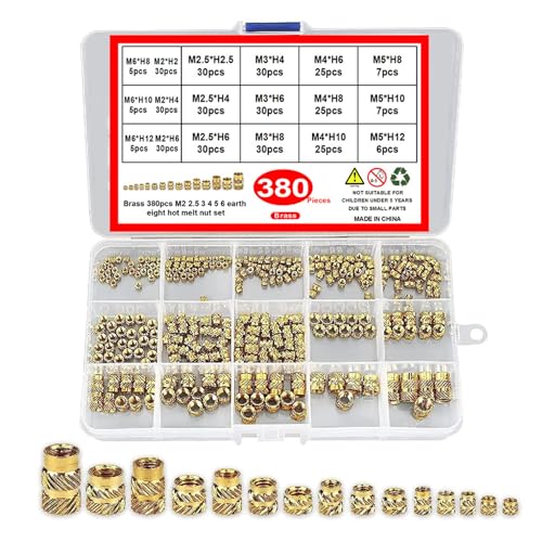 Inserts filetés métriques moletés en laiton pour une fixation solide M2-M6