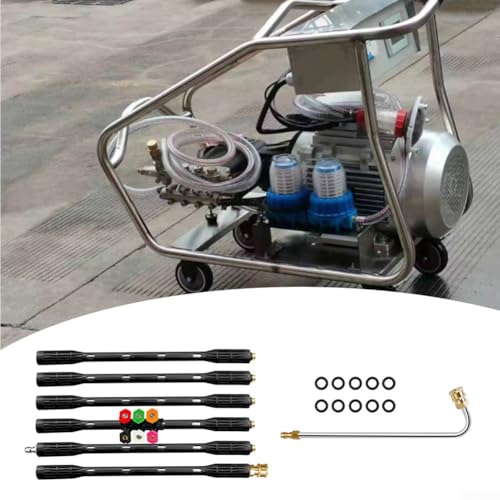 Lanza de extensión para lavadora a presión de 4000 PSI y boquillas para limpiar canalones 8