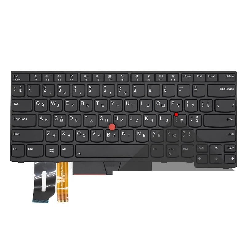 Clavier Thinkpad E480 rétroéclairé russe noir de remplacement