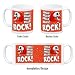 speecheese Jingle Bells Rock Weihnachten Kaffeebecher mit Totenkopf als Geschenkidee zu Weihnachten für echte Rock n' Roll Fans die selbst am Fest ihre Musik hören